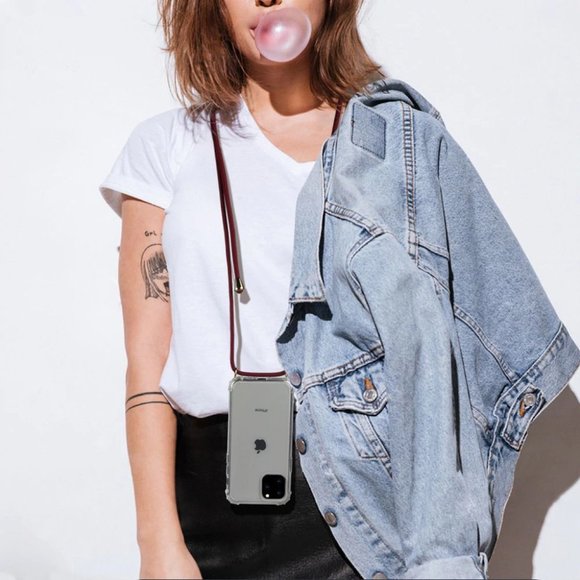 Clear iPhone Case White Strap XR XS Max 11 Pro Max - Picture 3 of 6